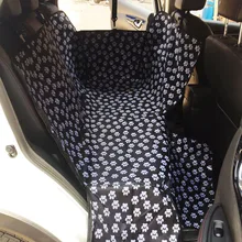 Oxford Fabric Dog Car Back Seat Carrier Waterproof Pet Mat Hammock Cushion Protector Paw Pattern Car Pet Seat Cover Carriers