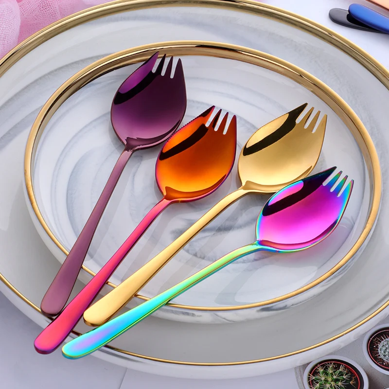3 in 1 Spork Fit Spoon Fork Multi-functional Tableware Outdoor Travel Camping Hiking Cutlery Utensils