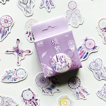 

50 pcs/Pack Cute Life Is A Dream Wind Chimes Paper Stickers DIY Decorative Sealing Paste Stick Label Stationery Kids Gift