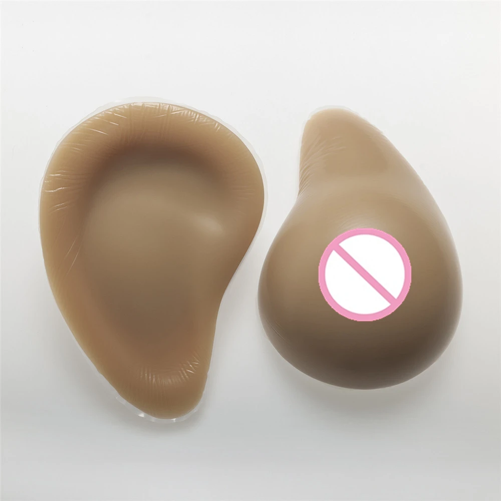 Realistic touch Feeling 38C/36D 1000g Adhesive Silicone False Fake Breast  Boob Forms Enhancer