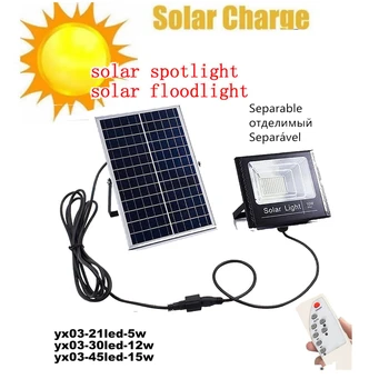 

LED Solar Powered Activated Solar Lamp Waterproof Outdoor Garden Decor Security Wall Light remote timer split mount indoor home