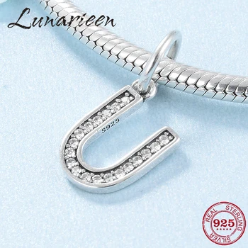

Authentic 925 Sterling Silver Alphabet Charms Beads Letter U Pendants Fit Original Pandora Charm Bracelet Jewelry Making 2019
