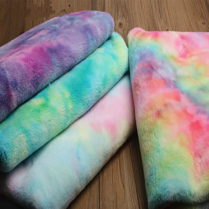 Кроличий искусственный мех Ткань короткое плюшевое украшение Тильда игрушка текстильная ткань счетчик украшенный материал