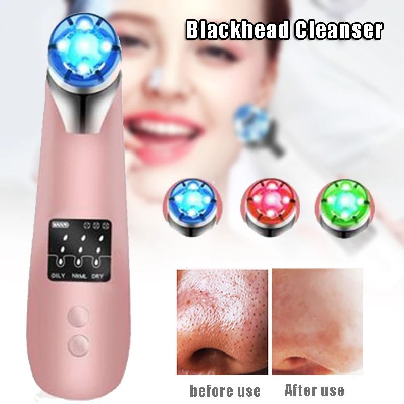 

High Quality Face Skin Care Blackhead Remover Device Pores Cleaning Tool 3 Color Modes