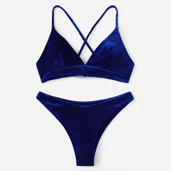 

Solid Bandeau Swimsuit Women Sexy Bikini 2020 Push Up Bikini Set Brazilian Swimwear Female Bathing Suit Thong Swimming Suit