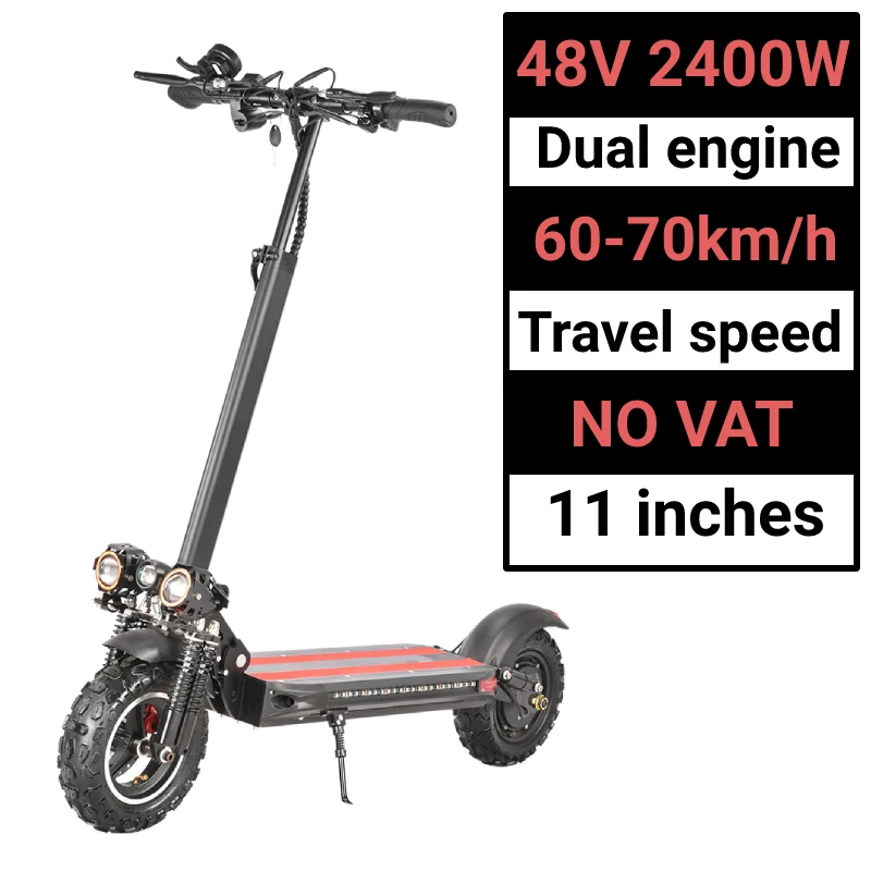 11 Inch Electric Scooter OffRoad Tire 2400W Dual Engine Motor Driven