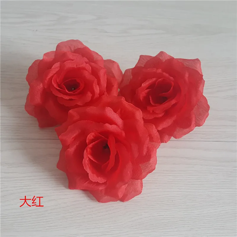 10pcs/Lots 10cm Artificial Roses Flower Head White Black Blue Gold