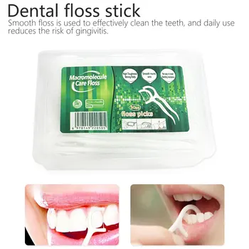

1 Set Nylon Wire Dental Floss Flosser Picks Teeth Toothpicks Stick White Tooth Clean Oral Care 7.5cm