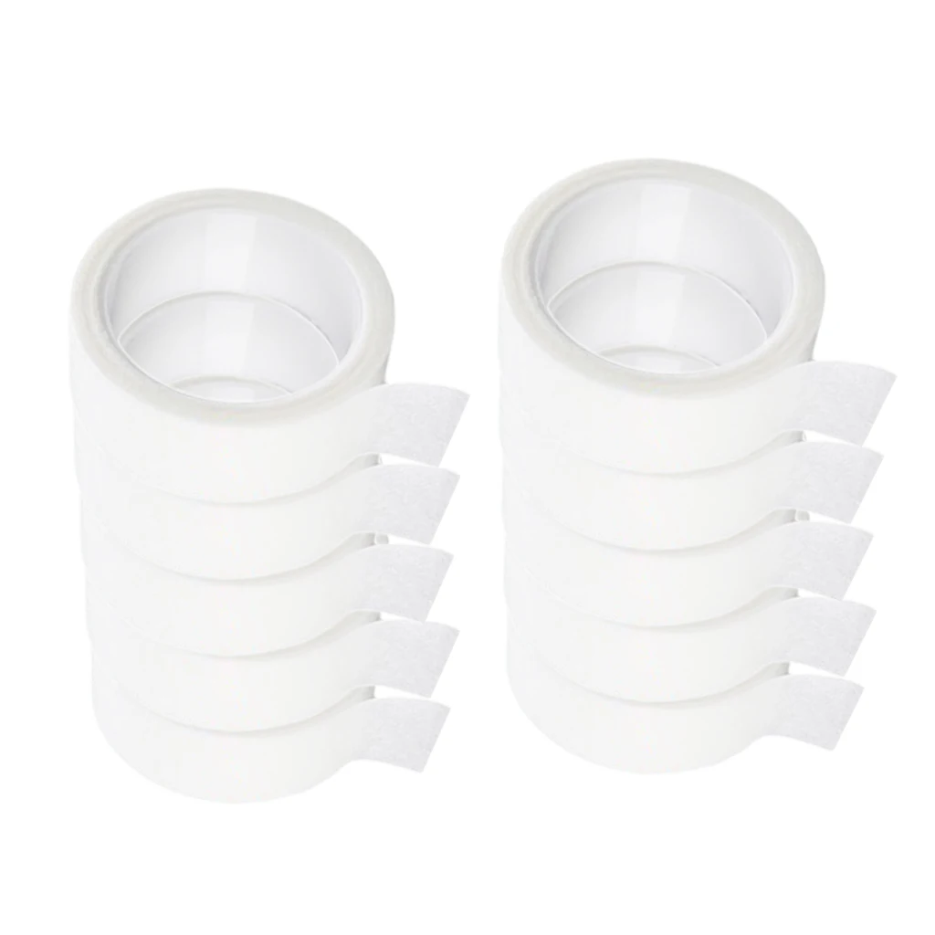 10 Packs 5 Yard Eyelash Grafting Tape Breathable Lashes Curling Perming Gauze