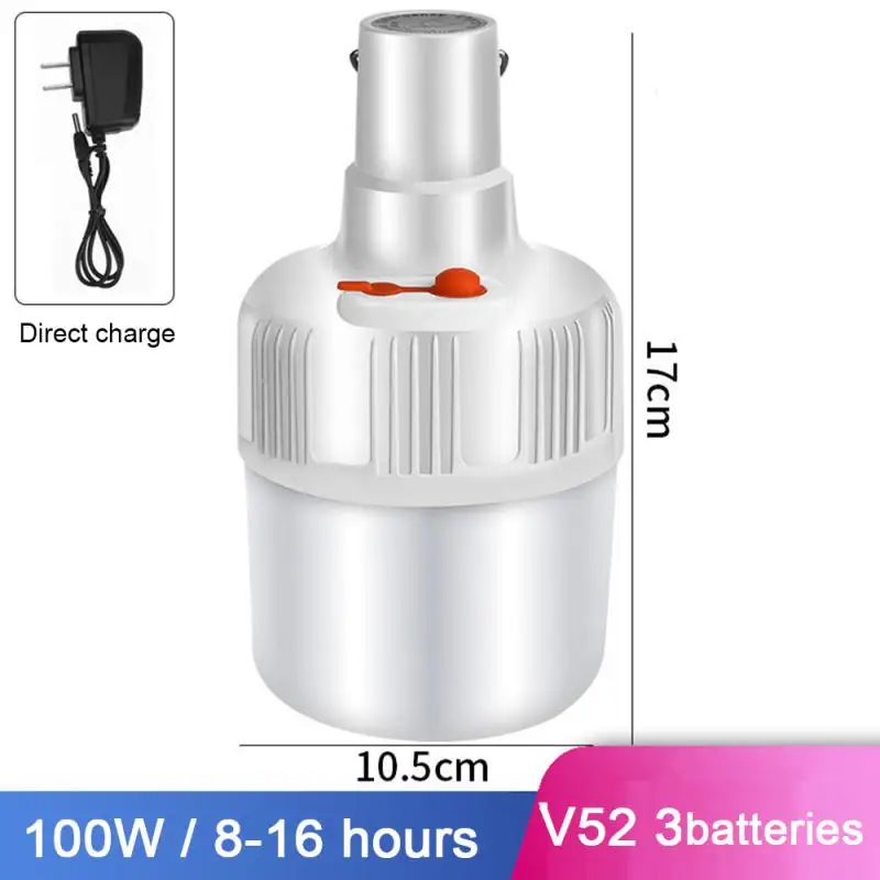 USB/US Plug портативный Перезаряжаемый светодиодный светильник для сада, кемпинга, аварийный светильник для барбекю, подвесной Ночной светильник, Прямая поставка - Мощность в ваттах: V52 US plug