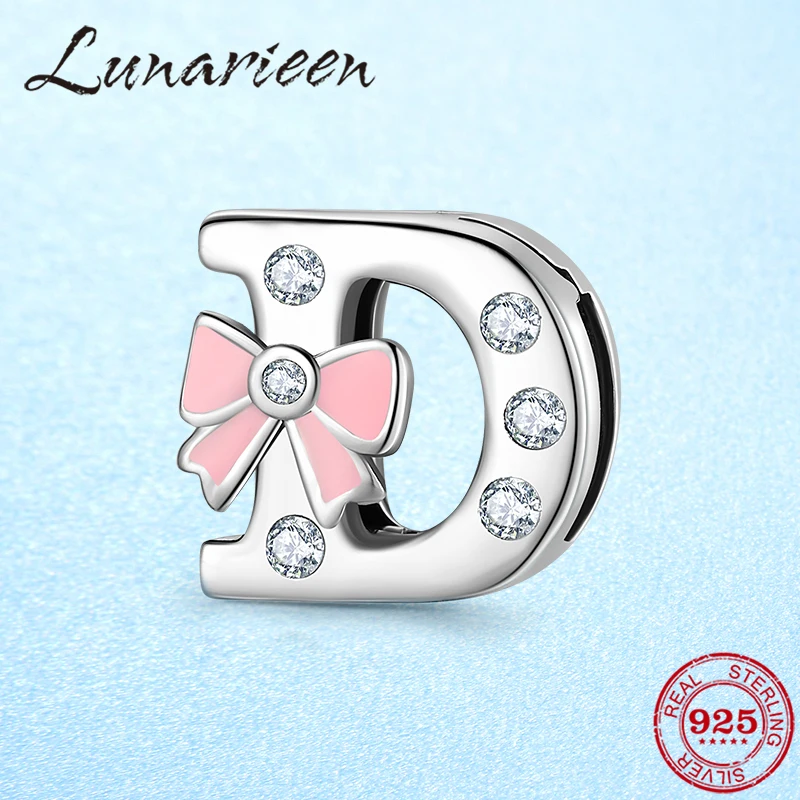 

925 Sterling Silver Alphabet Letter P Beads for Jewelry making Fit Original reflection Clip Charm Bracelet