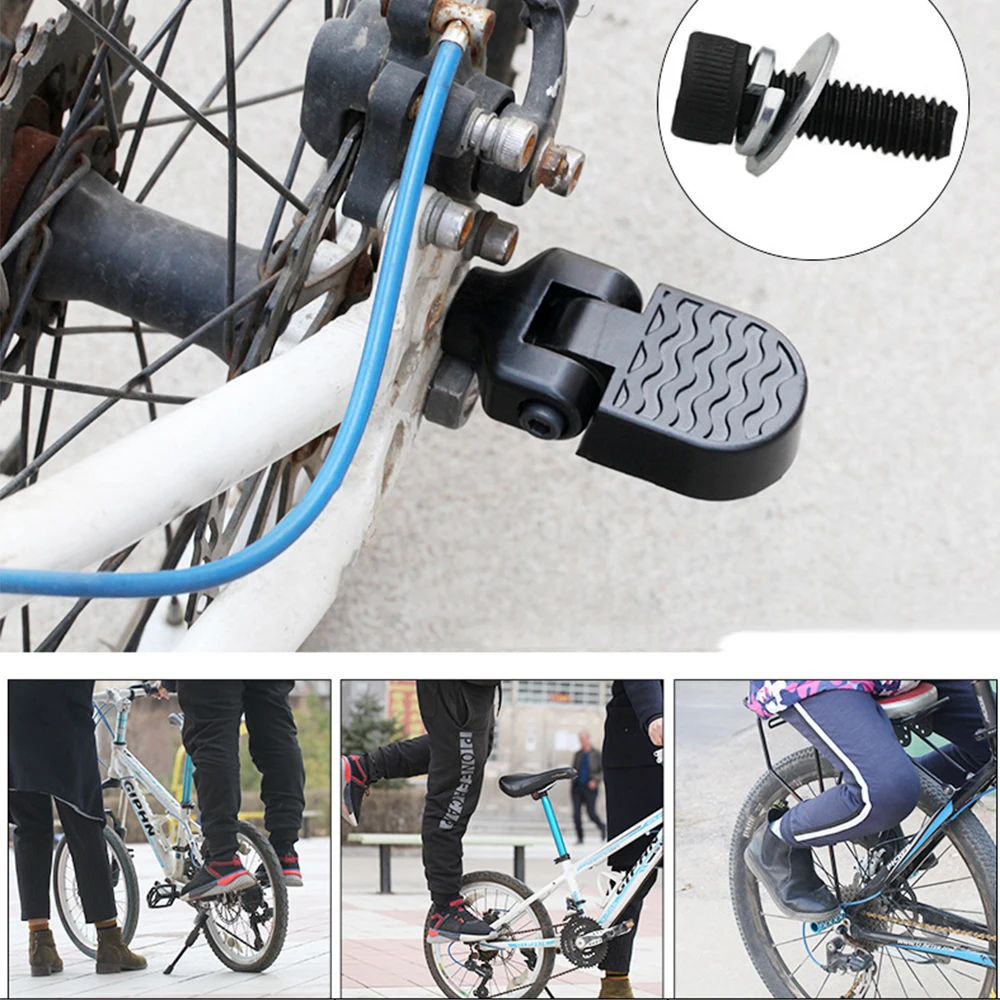 Mountain Bike Rear Foot Pedal Manned Bicycle Rear Seat Foot Pedal Rear Pedal Quick Release Shaft Installation Foot Post