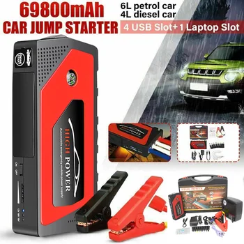 

69800mAh Car Jump Starter Portable USB Battery Booster Clamp Multifunction Emergency Kits Car Styling