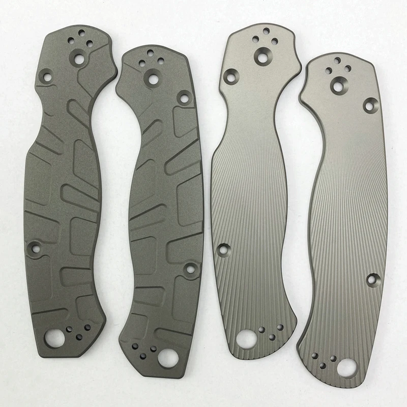 1 Pair Titanium Alloy Blade Handle Patch for C81 Knife Titanium Alloy Para 2 Patch DIY Accessories