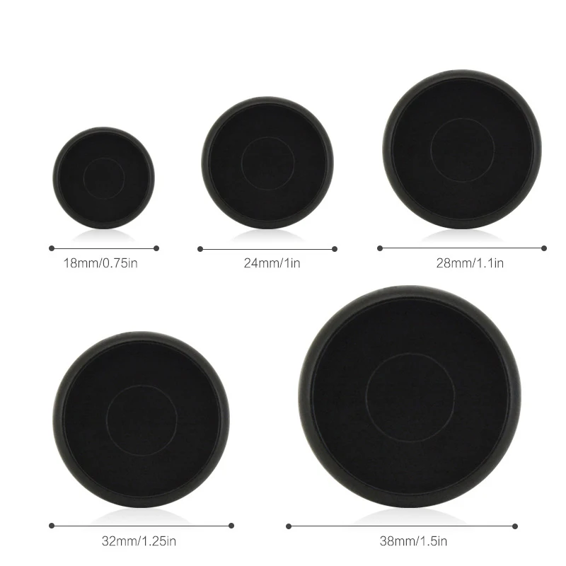 6 шт. 18-53 мм болванные кнопки для пряжки болванки круглые черные диски Грибное отверстие записная книжка Биндер диск школьные принадлежности