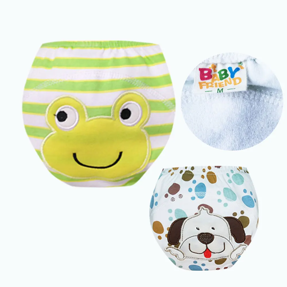 

2 Pcs/set Baby Kids Training Pants Panties Cloth Diaper Reusable Nappy Washable Diapers Cotton Learning Pants Underwears