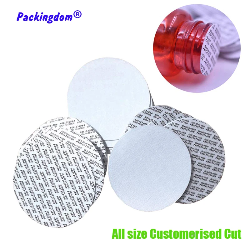 

600pcs Round Cap Liner Gasket Self-adhesive Press Sensitive Pads for Jar Foam PS Safety Sealers Bottle Tamper Size Custom Cut