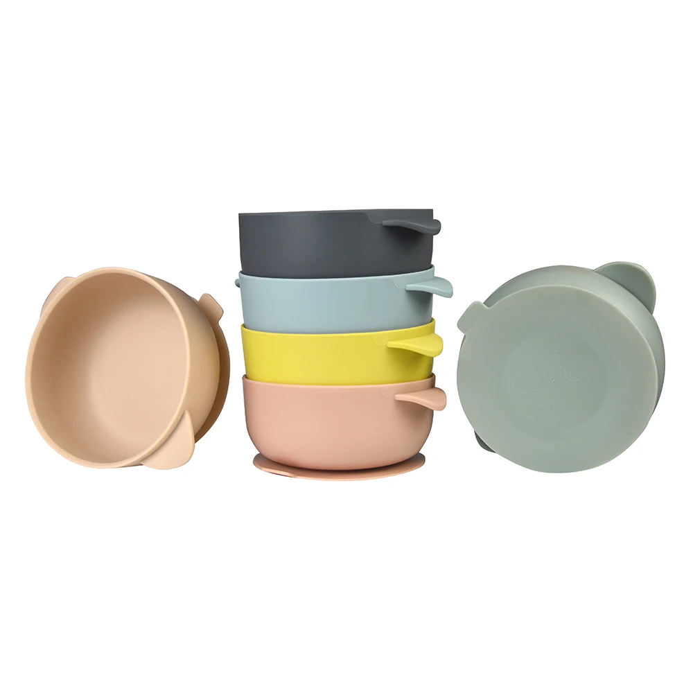 Silicone Suction Bowl with Lids