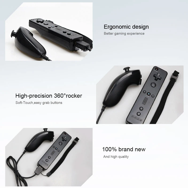 Wii  е Ʈѷ,  ÷ ,  ȣȯ , Nunchuck е, 2 in 1