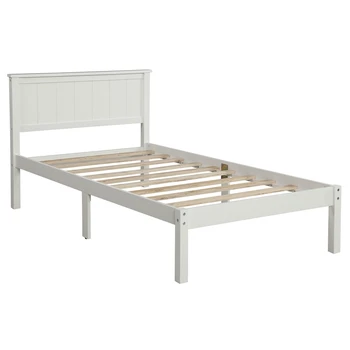 

Wooden Platform Bed With Headboard Home Bedroom Furniture Thickening Platform Bed Wood Bed Frame
