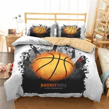 Комплект постельного белья с 3D принтом, пододеяльник, постельный комплект, спортивный баскетбольный домашний текстиль для взрослых, постельное белье с наволочкой# LQ19