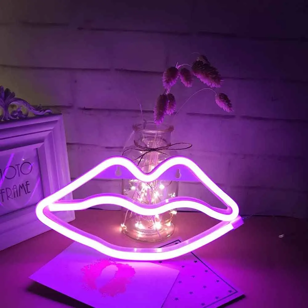 

LED Wall Lips Lights Neon Sign Light Visual Artwork Bar Lamp Home Room Decor