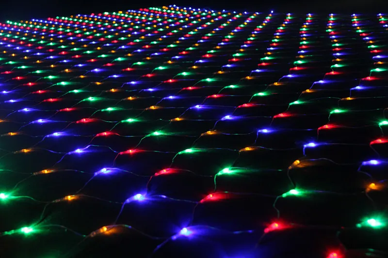 1,5 м x 1,5 м 96LED 110 В 220 в супер яркий сетчатый струнный светильник, Рождественский светильник, новогодний, садовый, Свадебный, праздничный светильник ing