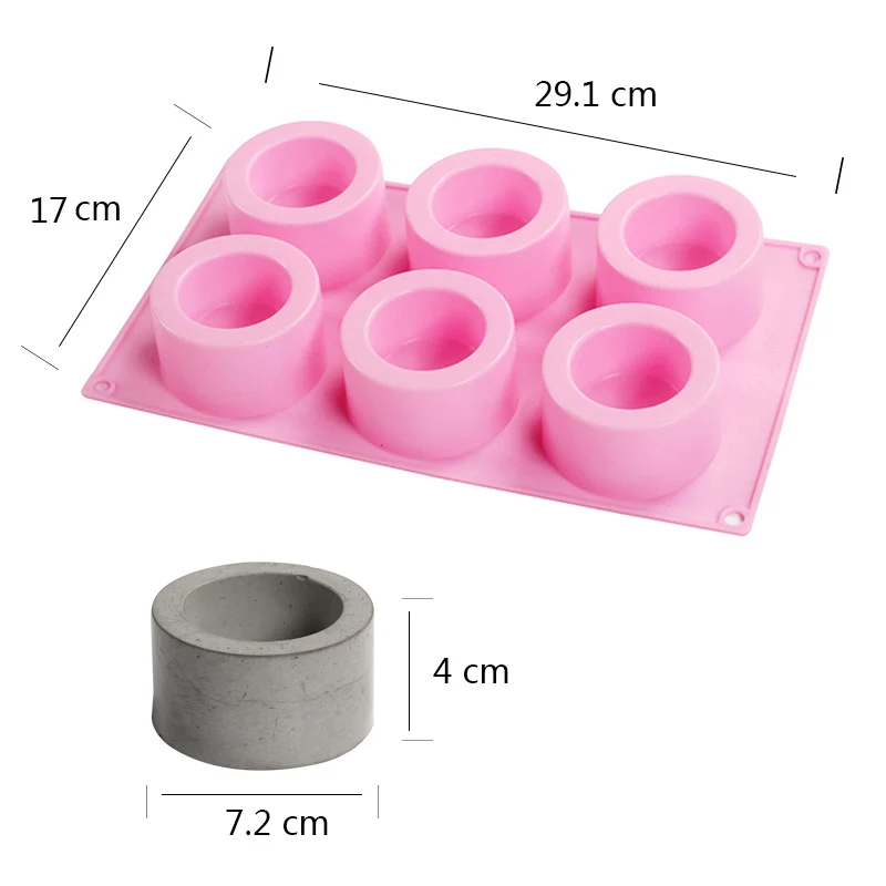 Concrete Tealight Holder Molds Silicone Candlestick Molds Candle Vessel Round Pot Molds Gold Gilding Tealight Holder Molds
