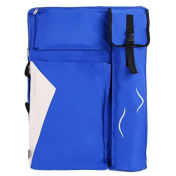 

4K Large Art Bag for Drawing Set Waterproof Portable Art Kit Sketchpad Bag Art Supplies for Artist 65X50Cm Blue