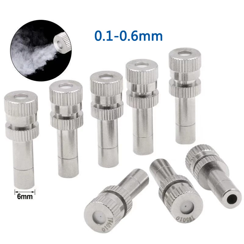 Watering Nozzle Misting Nozzles Spray Nozzle Garden Spray Nozzle 1/4" Quick Connector Nozzles Fogging Spray Sprinkler Garden Nozzle Forhumidification Misting Cooling System