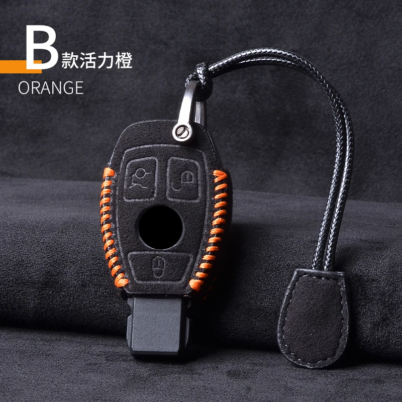 Leather Car Key Case Cover Bag For Mercedes Benz C E S Class W203 W204 W205 W211 W212 W213 W220 W221 W222 With Keychain | Автомобили и
