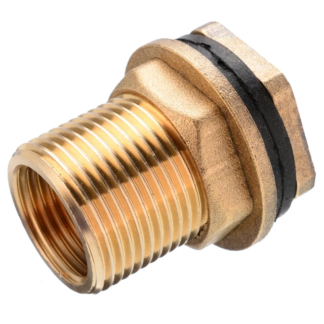 1/2 "Női 3/4" Férfi Soild Sárgaréz Víztartály Csatlakozója A Válaszfal -Illesztő Tartály Tömlő Adapter Az Akvárium Légszivattyú -Készleteihez - Image 4