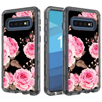

Marble Women Shockproof Transparent Phone case for Samsung Galaxy S10 Plus S10E Clear Flower Soft TPU Bumper Silicone Case Cover