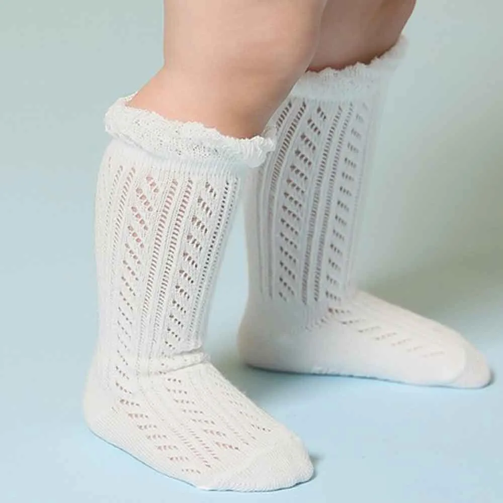 Infant Baby Socks for 0-2Y Baby Socks for Girl boy Cute Warm Cotton Blend Knitting Mesh Cute Children High baby winter socks