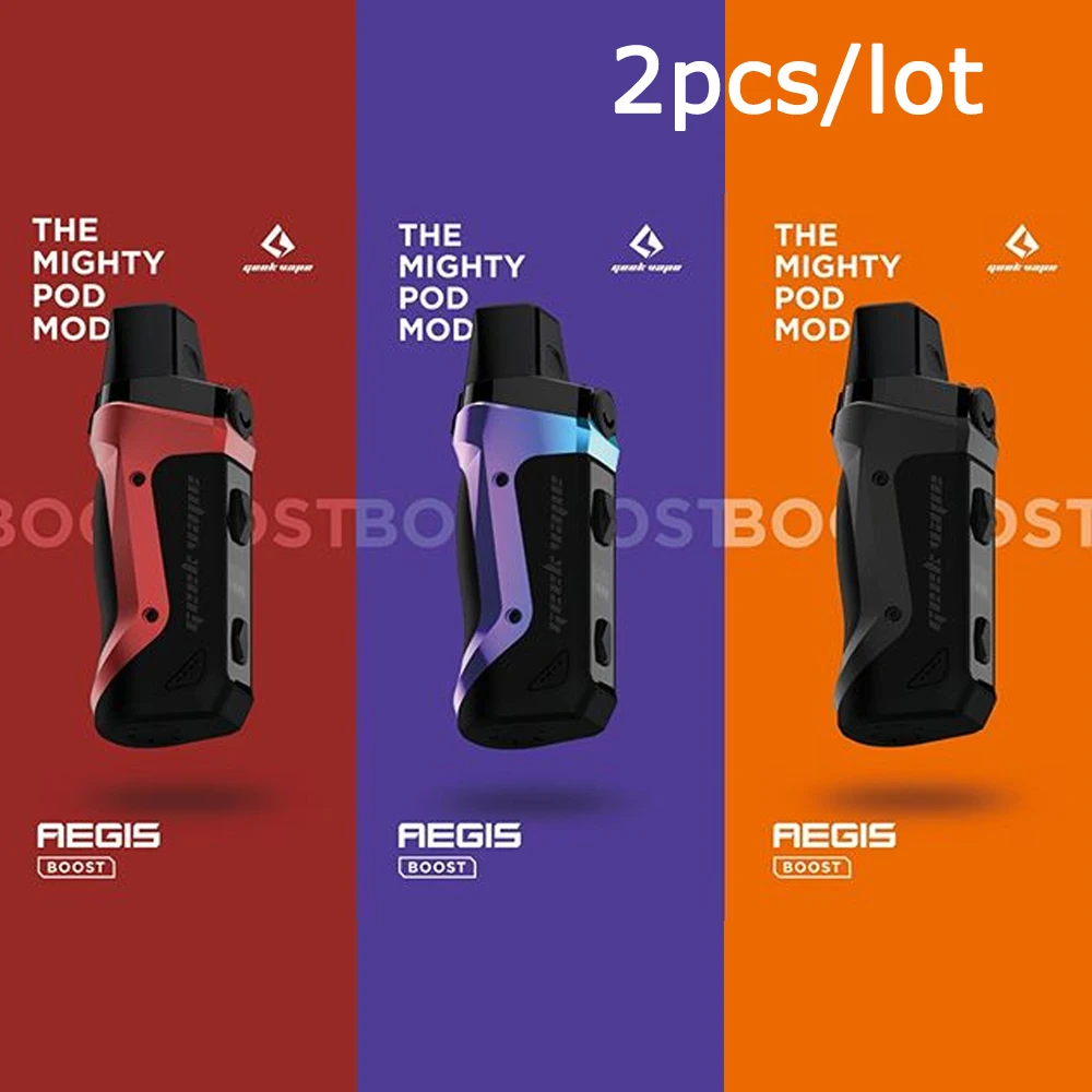 

Newest Geekvape Aegis Boost pod vape kit 1500mah 40W Output with 3.7ml Cartridge Atomizer MTL DTL Vaping kit vs aegis solo
