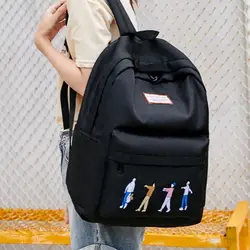 Новый Популярный Ins волнистый женский рюкзак с вышивкой модный простой студенческий рюкзак практичный нейлоновый водонепроницаемый