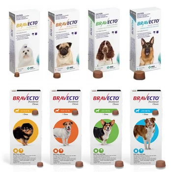 

Bravecto Chews for Dogs Flea and Tick , Single 12-Week Dose With KONG Toy