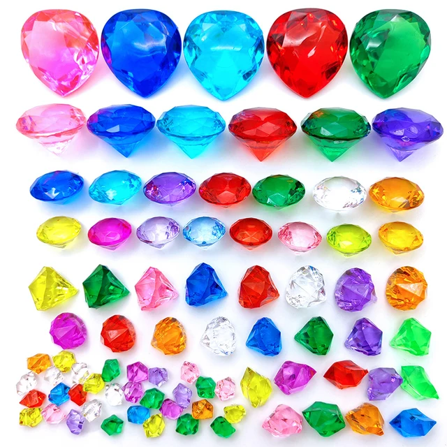 Treasure Chest Party Favor Toys Kids Diamonds Jewels Gems Bulk Gemstones And Crystals Boys Girls Funny Gifts Goodie Bag Fillers 2