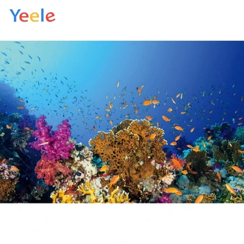 

Yeele Ocean Party Purple Coral Golden Fish Photocall Photophone Photography Backdrops Photographic Backgrounds For Photo Studio