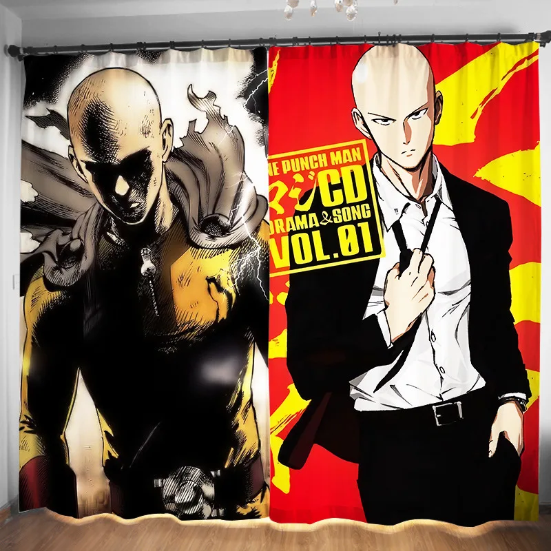 Аниме One Punch 2 панели/комплект оконные шторы блочные тканевые затемняющие