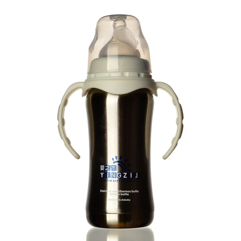 

180ml Wide Aperture Stainless Steel Feeding Bottle with Handle