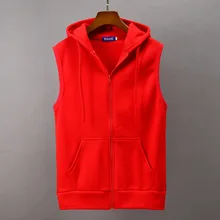 Мужская толстовка без рукавов с капюшоном, спортивный жилет для фитнеса, жилет с капюшоном, мужской тонкий жилет для весны и осени, трендовые топы для мужчин