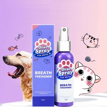 

Pet Breath Freshener Spray Dog Teeth Cleaner Fresh Breath Mouthwash Non-toxic Healthy Dental Care Drop Shipping