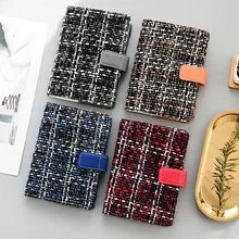 Креативные канцелярские товары модная Тканевая обложка А6 Пряжка блокнот шерстяной Тип блокнот карманная книга дневник планировщик журнал программа