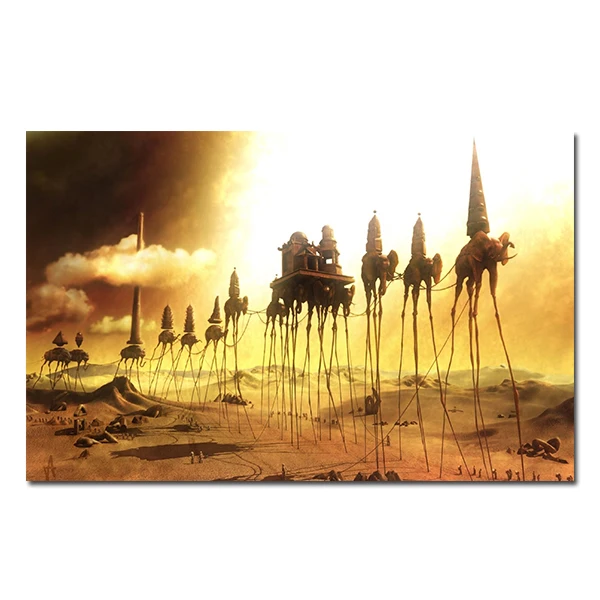 XQ-406 Caravan-Salvador Dali художественный плакат и принты сюрреалистичные абстрактные картины на холсте на стену картины для гостиной Декор стен - Цвет: XQ-406