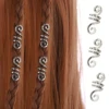 5Pcs Golden Silver Viking Spiral Charms Hair tubes Braid Dread Dreadlock Beads Clips Cuffs Rings Jewelry Hair Accessories woman 5