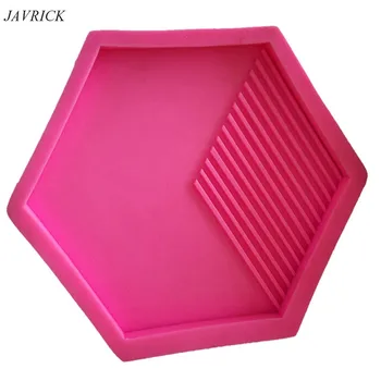 

Hexagon Geometric Concrete Tray Wall Tile Brick Silicone Mold Background Decor