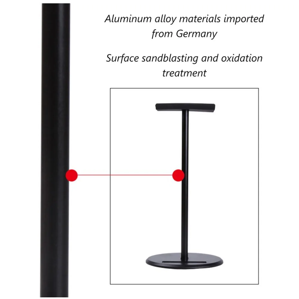 Съемный Алюминиевый сплав Стенд держатель универсальный модный дисплей для наушников кронштейн Держатель Черная стойка вешалка
