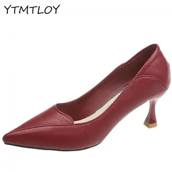 

Ladies Shoes High Heels Classic Pumps Sexy Dress Prom Wedding Women PU Pointed Toe Beige Red Bottoms Shoes Designer Heels