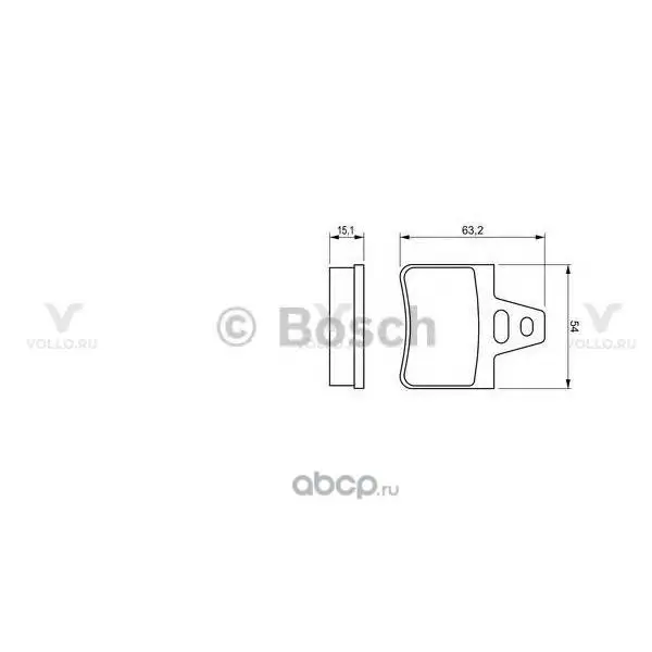 0986460958 BOSCH ДИСКОВЫЕ КОЛОДКИ ЗАДНИЕ